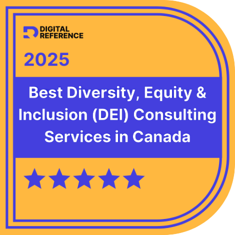 A digital badge from Digital Reference that reads "2025, Best Diversity, Equity & Inclusion (DEI) Consulting Services in Canada"